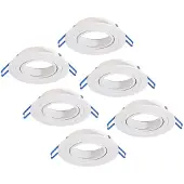 HOFTRONIC™ Set van 6 Balos GU10 Inbouwspot armaturen IP20 Kantelbaar wit