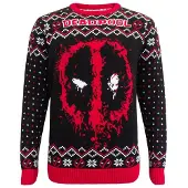 Deadpool - Disney Christmas jumper - - Spray - S tot M - voor Mannen - zwart-rood-wit | Maat M