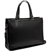 The Chesterfield Brand Manly Schoudertas Leer 40 cm Laptop compartiment zwart