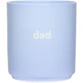 Design Letters Vip Favourite Kop 25 Cl Dad Lichtblauw - Koffiekopjes Beenderporselein Light blue - 10101002DSTBDAD