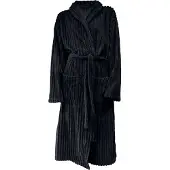 Eleganzzz Teddy Rib Fleece Badjas - black - L