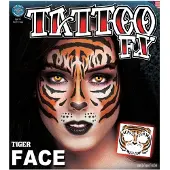 Partychimp neptatoeage Face Tattoo Tijger polyester