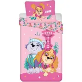 Jerry Fabrics Paw Patrol peuterdekbedovertrek roze - 100 x 135 cm - 40 x 60 cm