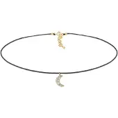 Elli Ketting 'Halbmond' goud / zwart