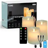 Huismerk Premium Oplaadbare Kaarsenset - Set van 3