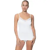 Mey Top met spaghettibandjes Serie Emotion Elegance Wit | Maat 44