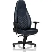 Noblechairs ICON Echtlederen Gaming Stoel Zwart/Blauw