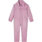 Vertbaudet Lange meisjesjumpsuit in garment-dyed stof oudroze