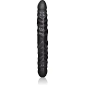 California Exotics - Veined Double Dong 12 inch - Dongs Double Zwart