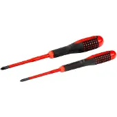 Bahco Insulated Ergo Thin Phillips With Tri-component Handle 2 Pack Schroevendraaierset