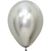Sempertex 20x Ballon (klein) 12cm reflex Silver zilver van