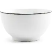 BonBistro Kom 14xH8cm black rim Basic White (Set van 6)