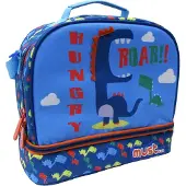 Must koeltas Dino jongens 8 liter 27 x 24 cm polyester blauw