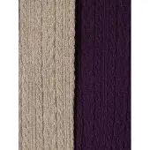 Vertbaudet Set van 2 gebreide maillots voor meisjes aubergine