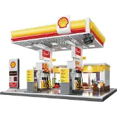 Deqube Shell Gas Station Construction Game 1309 Pieces Veelkleurig Kinderen