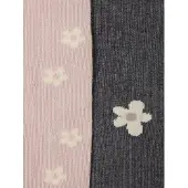 Vertbaudet 2 meisjesmaillots met bloemen roze (poederkleur)