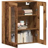 vidaXL Dressoir 69,5x34x90 cm bewerkt hout oud houtkleurig