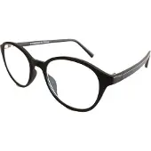Fangle Biobased leesbril rond zwart +1.5