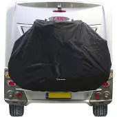 Ds Covers STAR Fietsdragerhoes Camper – Met Gevarenbordhouder – Waterdicht – UV-bestendig – Voor Fietsen op Fietsendrager Camper / Caravan – Zwart
