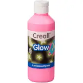 Creall Glow in the dark verf roze 250ml roze Hobbyverf