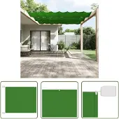 The Living Store Balkonscherm Oxford 140x800 cm - Lichtgroen