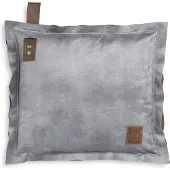 Knit Factory Dax Kussen - Licht Grijs - 50x50 cm