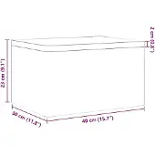 vidaXL Houten kist met deksel 40x30x23 cm massief grenenhout zwart