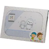 Gamberritos laken set blauw pingu?n 3 delig middel