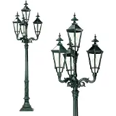 Ks Verlichting Nostalgische Lantaarn Milano 4 Lichts Groen