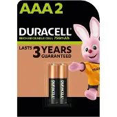 Duracell Recharge Plus AAA, Oplaadbare batterijen, AAA, Nikkel-metaalhydride (NiMH), 1,2 V, 2 stuks, 750 mAh