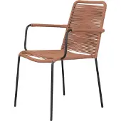 Van der Garde Tuinmeubelen Denver Rope stapelbare tuinstoel - Terracotta