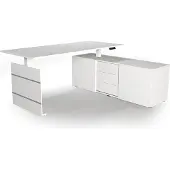 Kerkmann Move 3 Zit-sta-bureau Vrije vorm Eiken T-Voet 3 Lades 1,800 (B) x 800 (D) x 1.200 (H) mm Hout