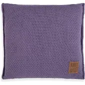 Knit Factory Jesse Sierkussen - Vierkant kussen - Kussen woonkamer - Bank kussen - Decoratie kussen - Violet - 50x50 cm - Kussenhoes inclusief kussenvulling