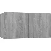 vidaXL Tv-hangmeubel 60x30x30 cm bewerkt hout grijs sonoma eikenkleur