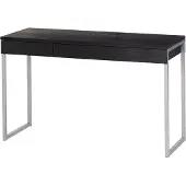 Ebuy24 Fula bureau 3 lades zwart en donkergrijs decor.