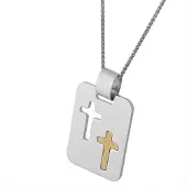 Orphelia Hanger + Ketting Kruis Bicolor ZH-4280