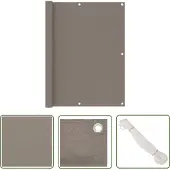 The Living Store Living Store Balkonprivacy scherm, taupe, 120x300 cm, Oxford-stof