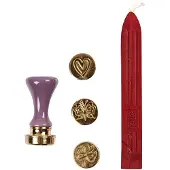 Packlinq Zegel set, d: 18 mm, hart, klaver, vlinder, 1set