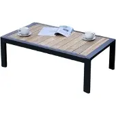 AVH-Collectie Kota lounge tuintafel aluminium antraciet 113x62xH38 cm teak blad