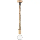Home Sweet Home Landelijke Hanglamp Leonardo - hanglamp gemaakt van Touw - 11/11/115cm - geschikt voor E27 LED lichtbron - Pendellamp geschikt voor woonkamer, slaapkamer en keuken