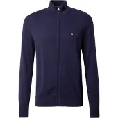 Tommy Hilfiger Gebreid vest 'Flag Embroidery Zip-thru' navy