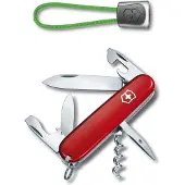 Victorinox Spartan Zwitsers Zakmes+lanyard - 12 Functies - Rood/groen