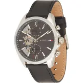 Tommy Hilfiger Analoog horloge 'BAKER' zwart / zilver