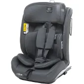 4Baby Kinderzitje met ISOFIX-systeem, geschikt voor kinderen van 9-36 kg, model Go-Fix I-Size, comfortabel tot 12 jaar, kleur: grafiet