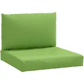 vidaXL Palletkussens 2 st stof gemêleerd groen