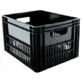 Vwp VDW Stevige zwarte kunststof krat - 40L - 43x35x27 cm - Veelzijdig en duurzaam