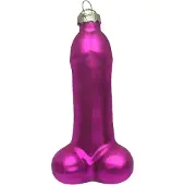 House Vitamin Xmas hanger penis glass pink 3,5x6x10,5cm