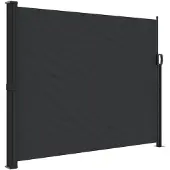 vidaXL Windscherm uittrekbaar 160x600 cm zwart