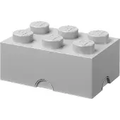 LEGO Opbergbox Brick 6 Medium Stone Grey