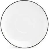 BonBistro Schotel 14,5cm black rim Basic White (Set van 6)
